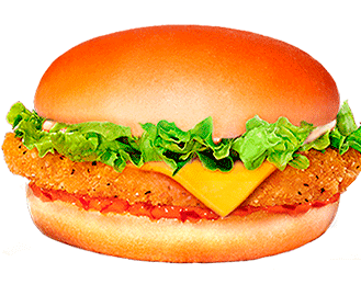 Burger With Vegetable Schnitzel - Hamburger (380x380), Png Download