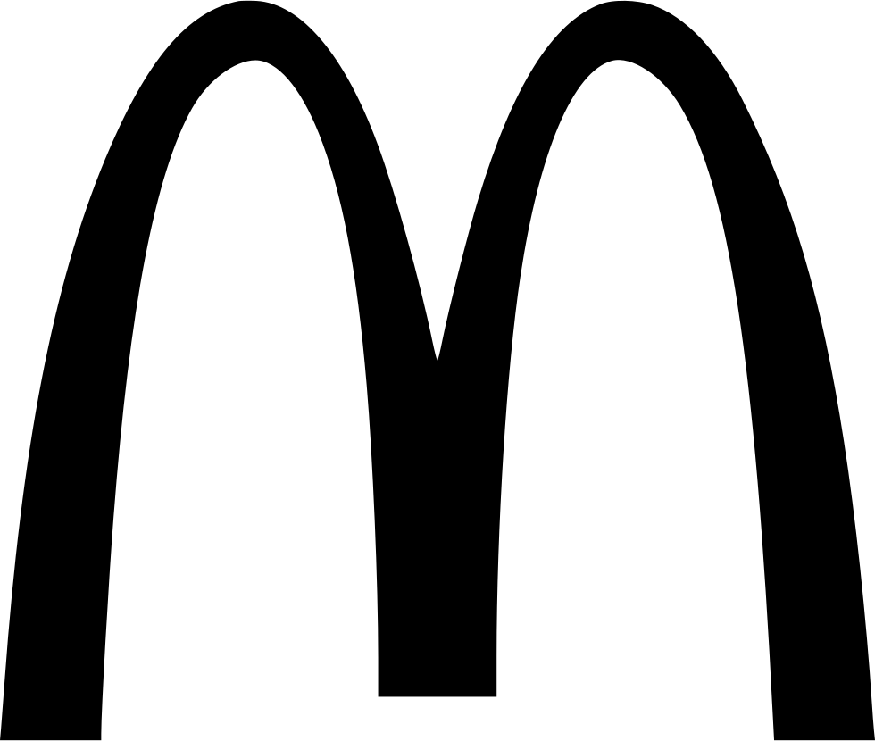 Mcdonalds M Logo Brand Identity Fast Food Comments - Mcdonalds M Black And White (980x830), Png Download