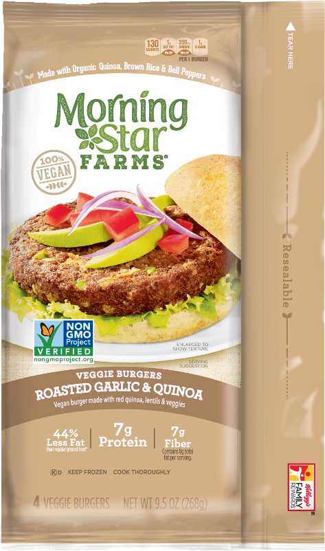 Roasted Garlic Quinoa Veggie Burger (800x800), Png Download