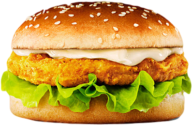 Chicken Burgers & Nuggets - Kids Chicken Burger (550x392), Png Download