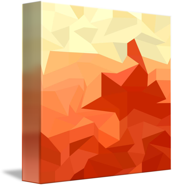 "red Abstract Low Polygon Background" By Aloysius Patrimonio - Low Poly (606x650), Png Download