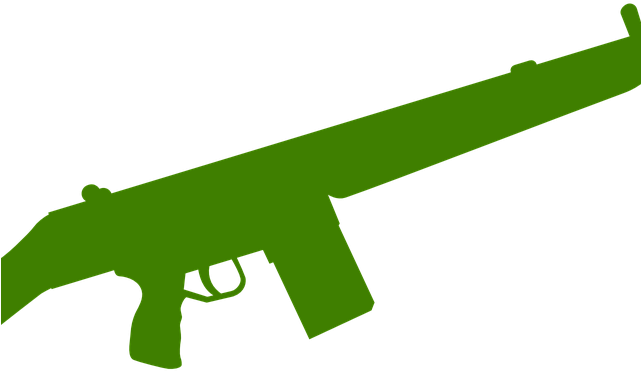 Shot Basketball Clipart - Outline Of Soldier Gun (640x480), Png Download