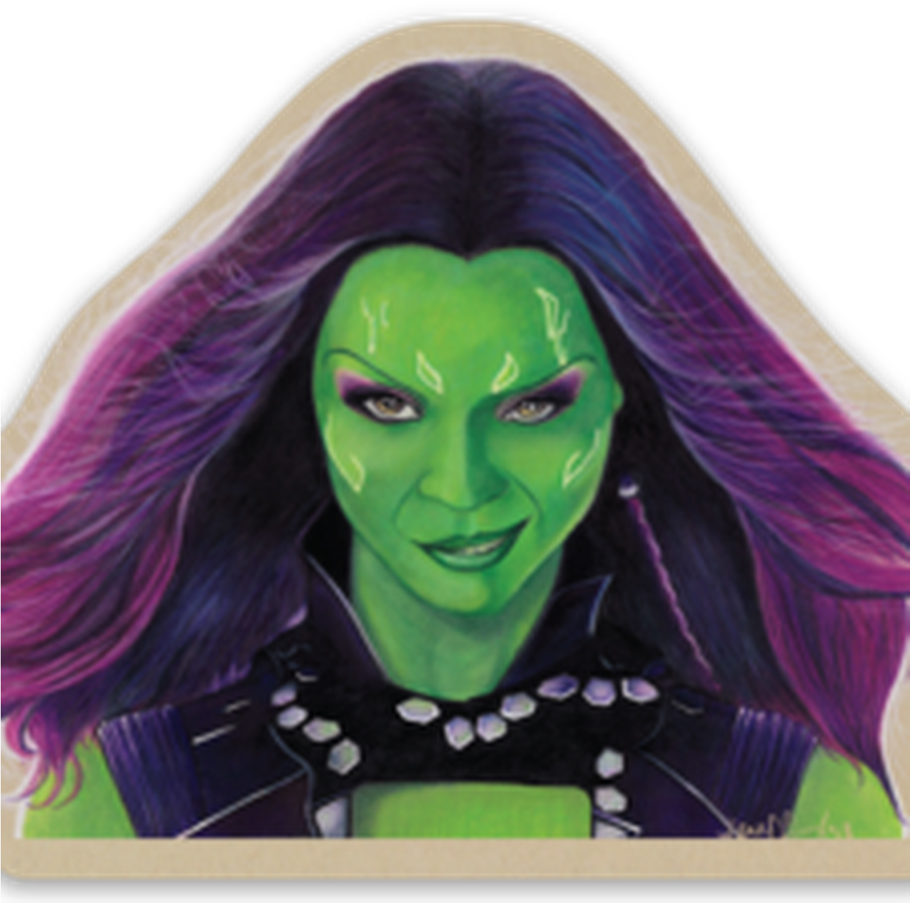 Gamora Drawing Colored Pencil - Drawing Gamora (646x646), Png Download