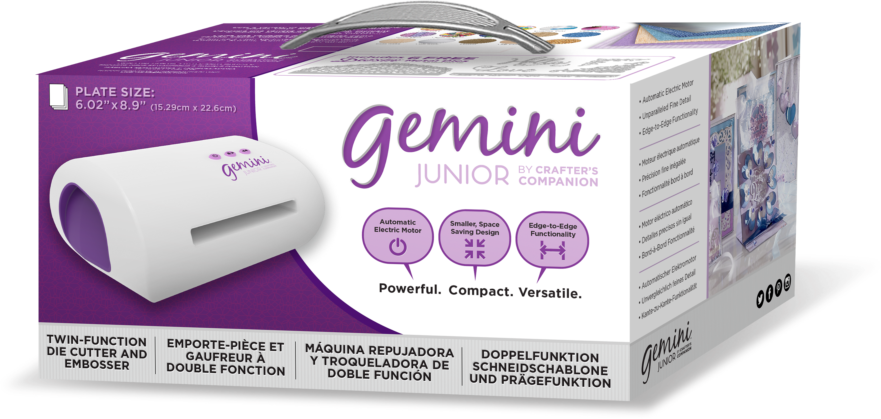 Gemini Junior Electronic Diecutting & Embossing Machine - Gemini Jr. Die-cutting & Embossing Machine (3465x1650), Png Download