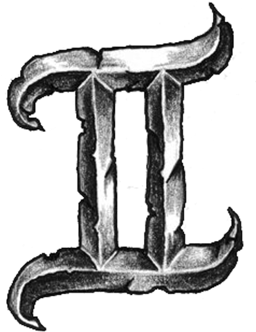 Monthly Horoscope - Gemini Sign Tattoo Designs (369x500), Png Download