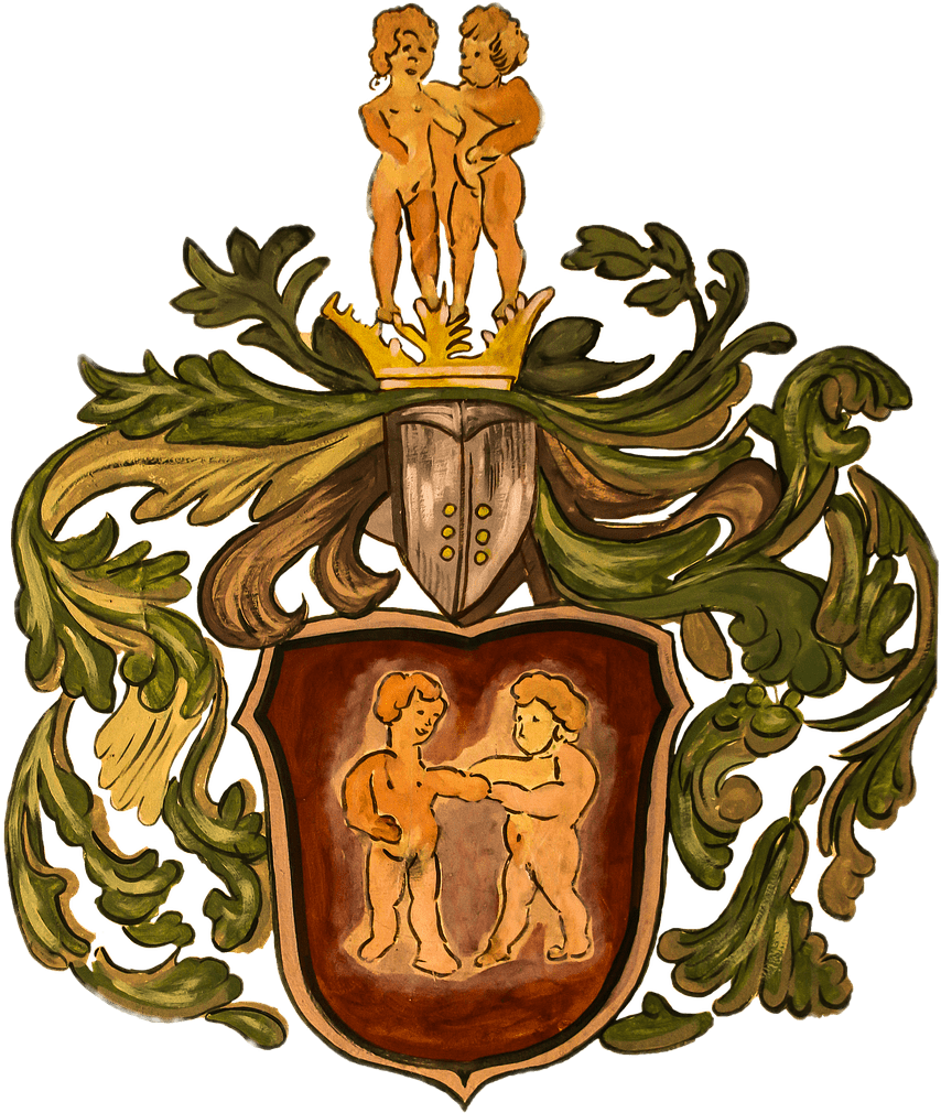 Coat Of Arms Zodiac Sign Gemini - Heraldry Gemini (997x1280), Png Download