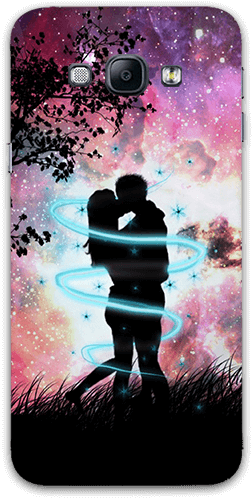 Cute Couple Galaxy A8 Mobile Case - Good Night With Kissing (600x600), Png Download