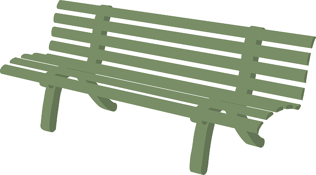 Bench, Garden, Furniture, Green, Outdoors, Park, Relax - Clipart Bench (640x354), Png Download