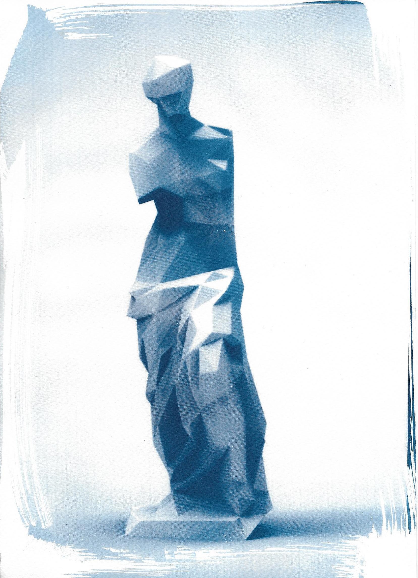 Limited Series Cyanotype Print, Handmade And Printed - Venus De Milo (1840x2547), Png Download