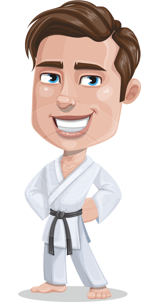 Vector Royalty Free Stock Vector Cartoon Character - Transparent Taekwondo Cartoon Characters (957x1060), Png Download