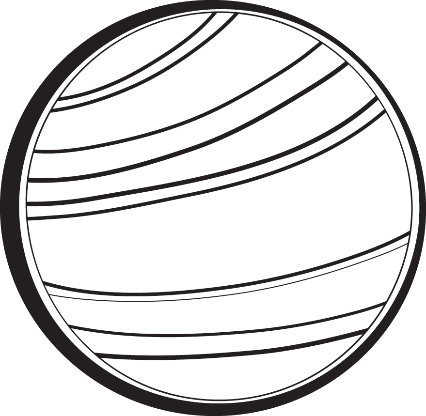 Planet Clipart Venus - Venus Black And White (879x859), Png Download