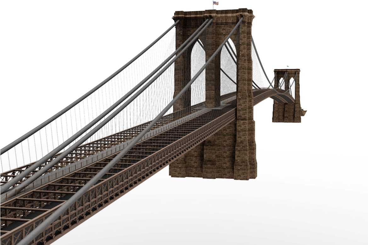 Brooklyn Bridge Png Self Anchored Suspension Bridge Full Size Png Download Seekpng