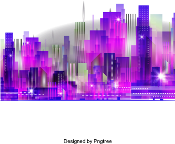 Cartoon Hand Painted City Building Design, Cartoon, - Portable Network Graphics (360x360), Png Download