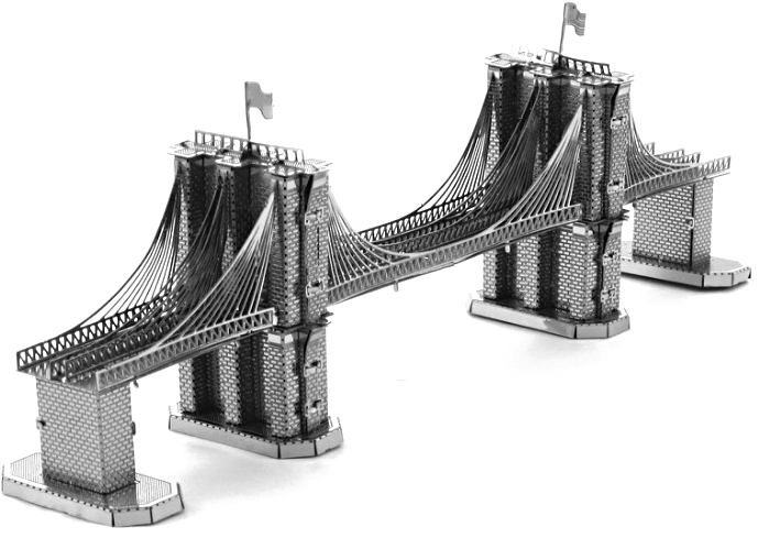 Brooklyn Bridge Png High Quality Image Brooklyn Bridge Metal Earth 3d Laser Cut Model Full Size Png Download Seekpng