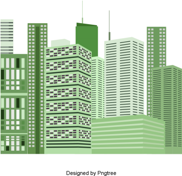 Cartoon Hand Painted City Building Design, Cartoon, - Lyric Theatre (360x360), Png Download