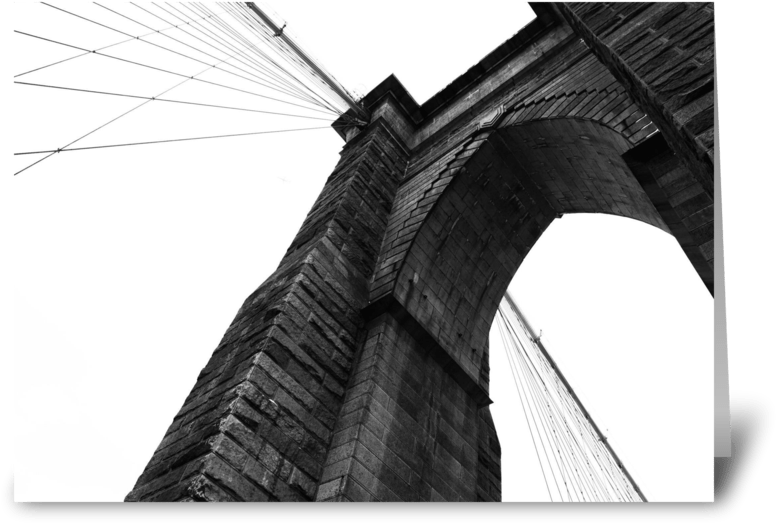Brooklyn Bridge Greeting Card - Brooklyn (848x698), Png Download