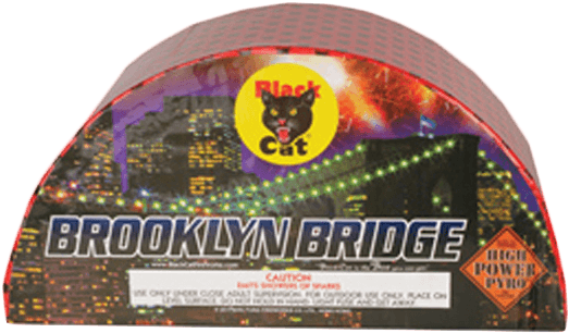 Brooklyn Bridge - Black Cat Fireworks (565x603), Png Download