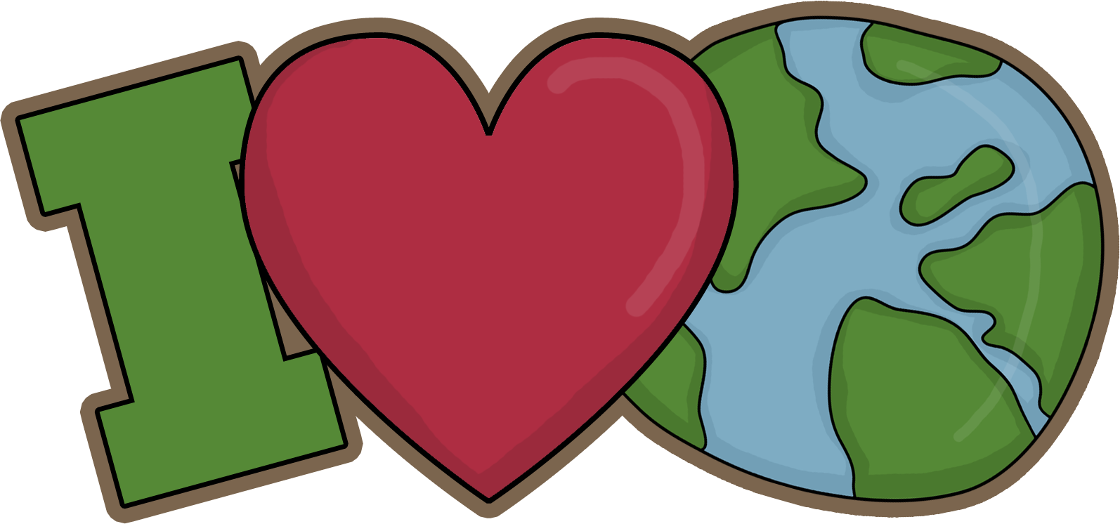 Earth Day Clipart Love Other - Love Earth Day (1594x746), Png Download