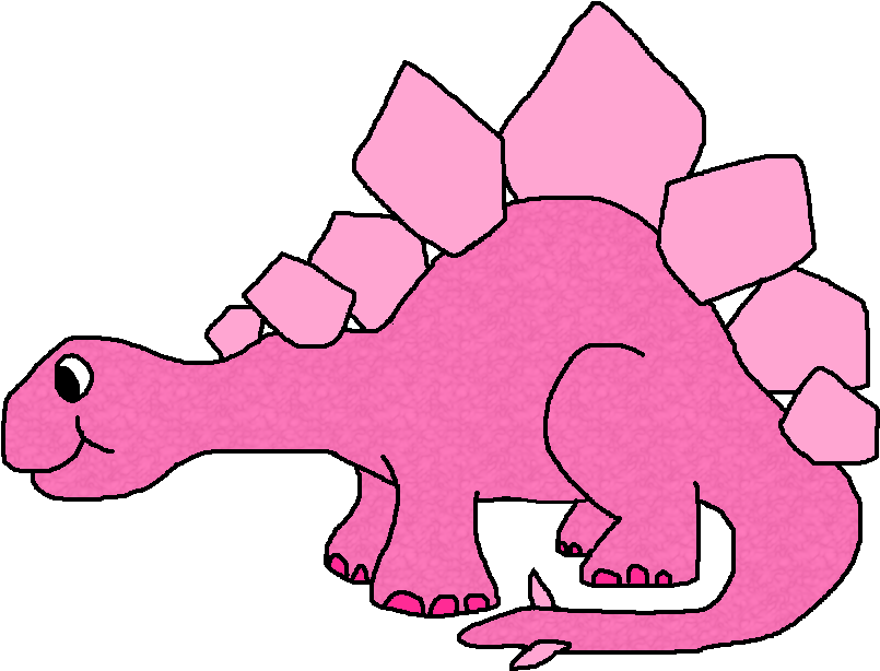 Dinosaurs Clipart Stegosaurus - Pink Dinosaur Clipart (823x630), Png Download