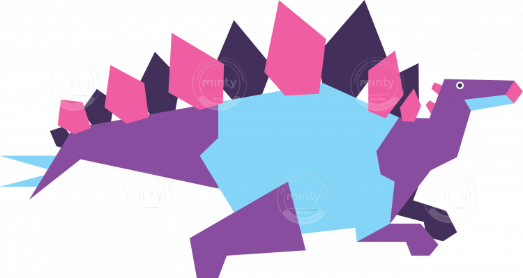 Prehistoric Stegosaurus - Graphic Design (750x399), Png Download