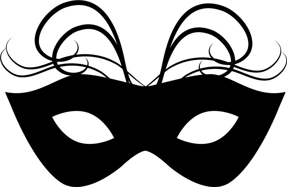 Carnival Mask With Thin Feathers Ornament Comments - Mascaras Del Carnaval De Blancos Y Negros (981x639), Png Download