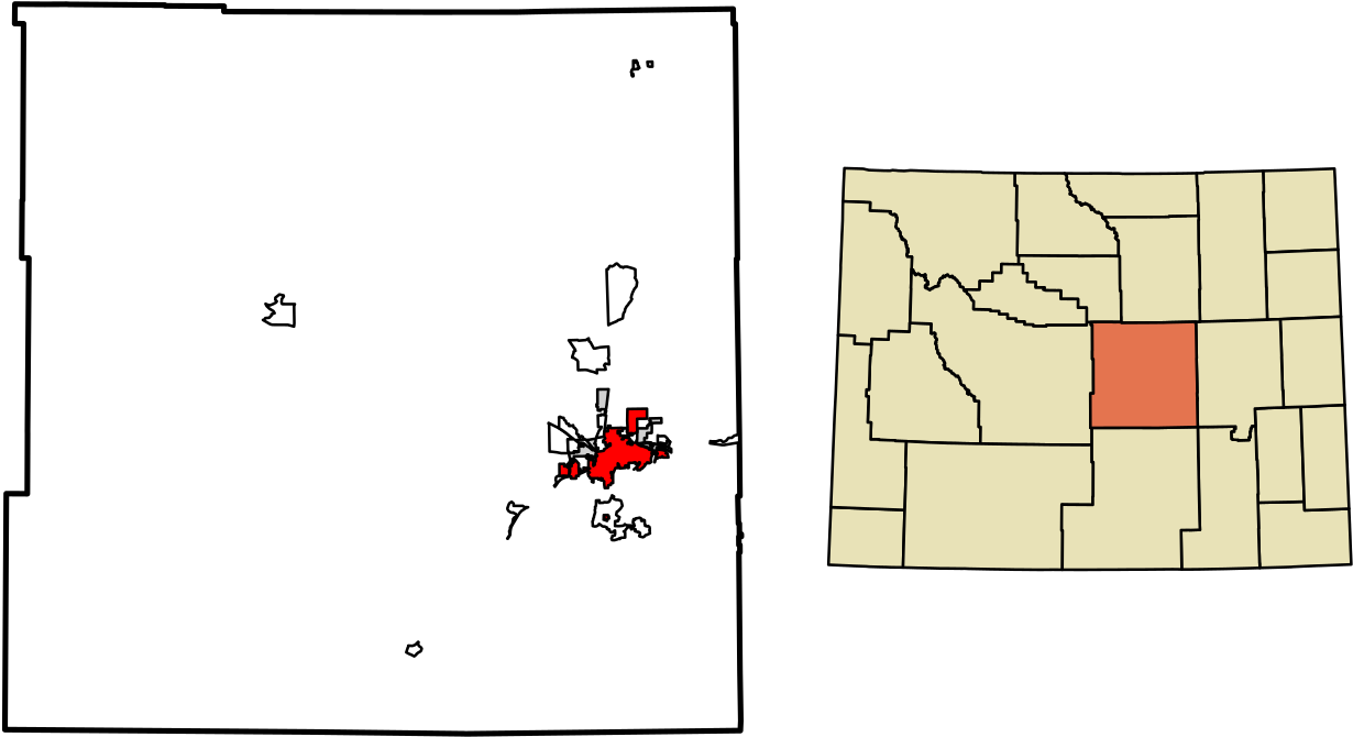 Natrona County Wyoming Incorporated And Unincorporated - Wyoming Counties (1280x722), Png Download