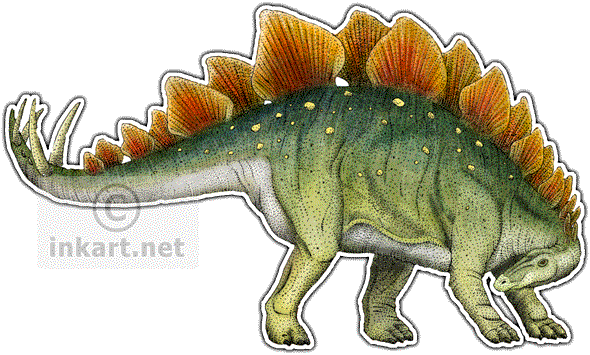 Stegosaurus Decal - Alaska State Animals (590x355), Png Download