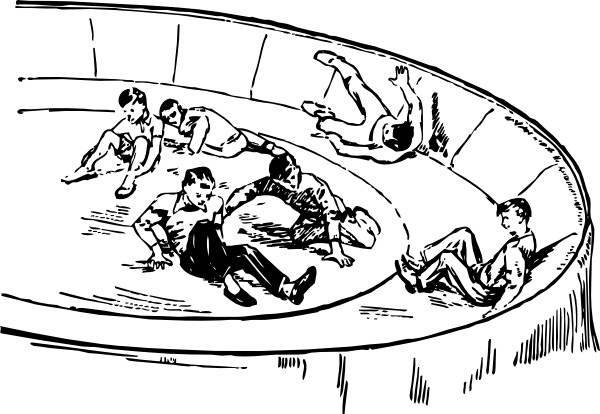 Free Vector Carnival Spinner Ride Clip Art - Outline Of Carnival (600x414), Png Download