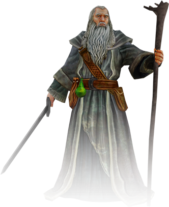 Gandalf-fade - Gandalf (400x500), Png Download