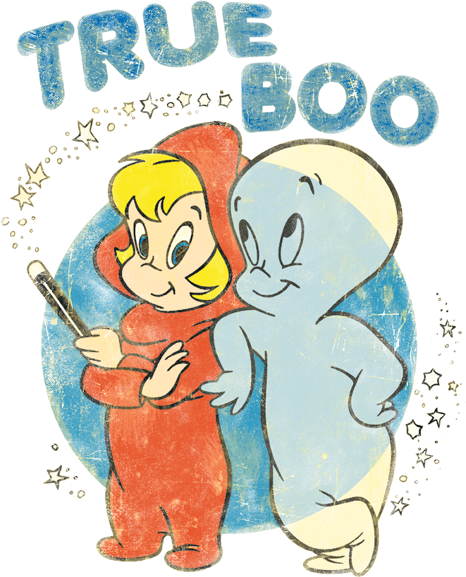 Casper The Friendly Ghost True Boo Men's Regular Fit - Casper The Friendly Ghost True Boo Licensed Adult Shirt (667x900), Png Download