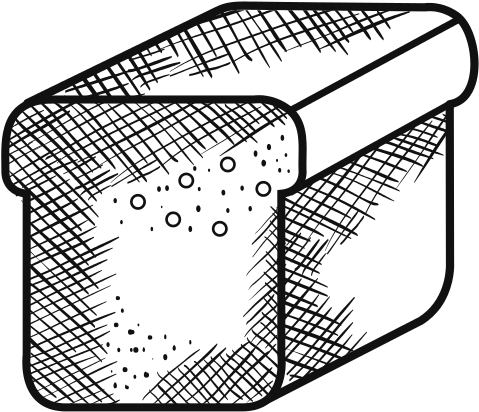 Toast Bread Isolated Icon - Bread (550x550), Png Download