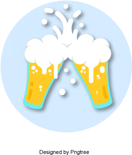 Beautiful Cartoon Hand Painted Summer Drink Beer, Beautiful, - Beer (360x360), Png Download