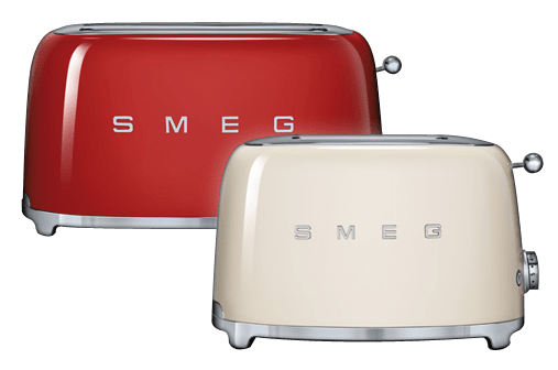 Smeg Retro Toaster - Lilac Toaster And Kettle (520x440), Png Download