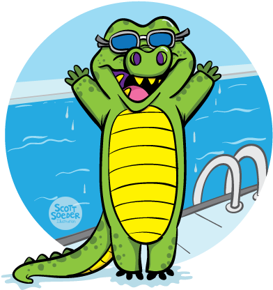 Level 7 Gator - Portable Network Graphics (451x481), Png Download