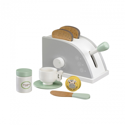 Wooden Toaster Set - Kids Concept - Wooden Toaster Set (416x477), Png Download