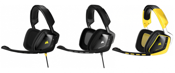 Corsair 2015 Rgb Gamescom Headsets - Headphones Corsair (602x251), Png Download