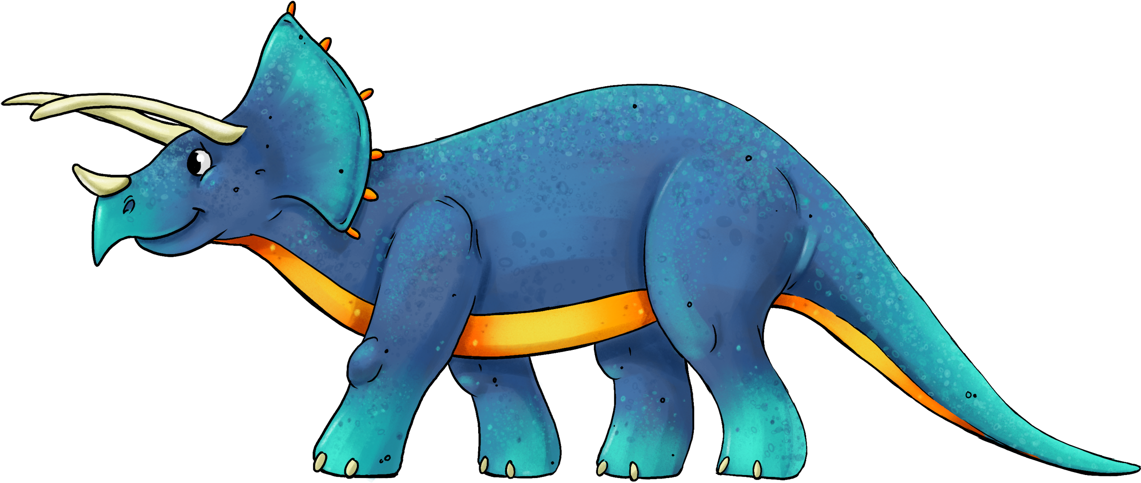 Dinosaurs - Triceratops (2314x992), Png Download
