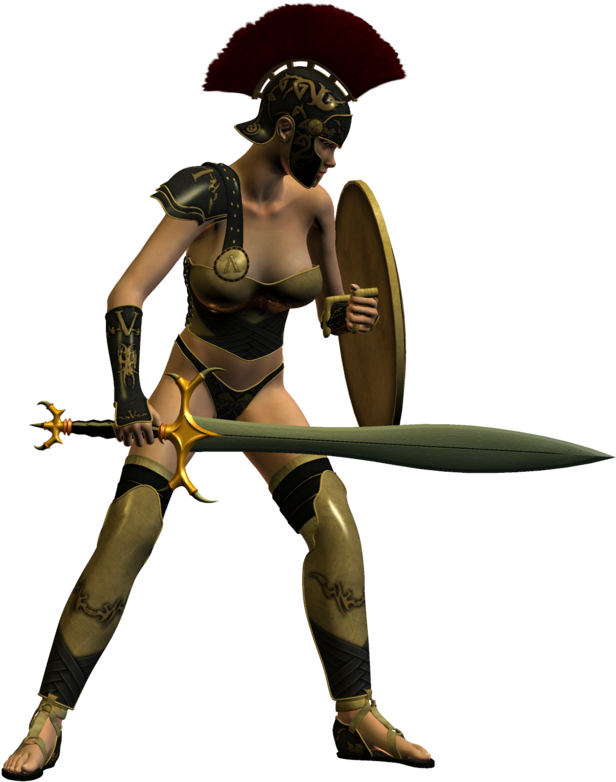 Spartana Female By Selficide - Girl Warrior Png (800x817), Png Download
