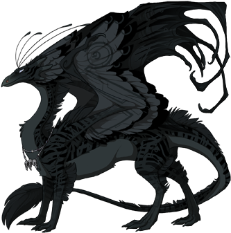 Fan Monster Shadow Dragon - Sebastian Michaelis As A Dragon (350x350), Png Download