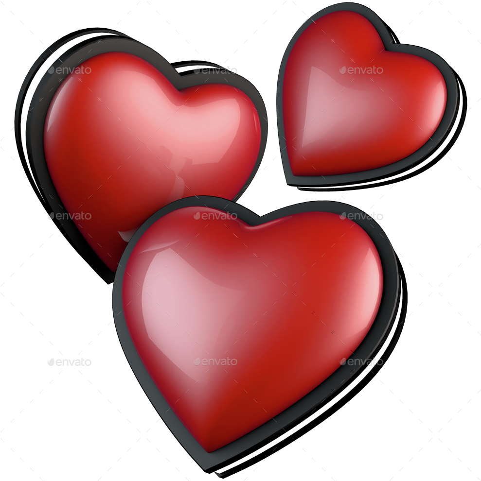 Preview Heart 1 Preview Heart 10 - Love Heart 3d Png (1000x1000), Png Download