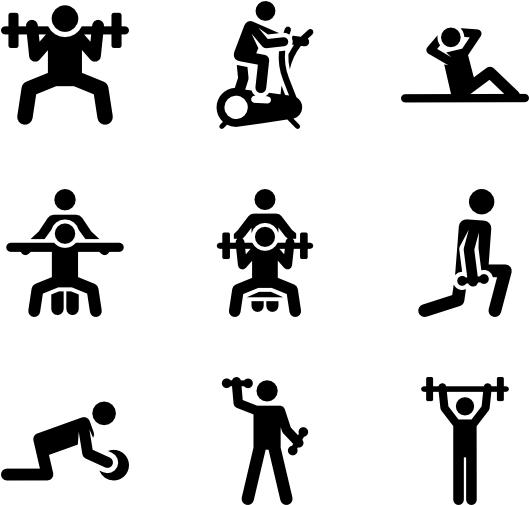 Exercise Pictograms - Exercise Png (600x564), Png Download