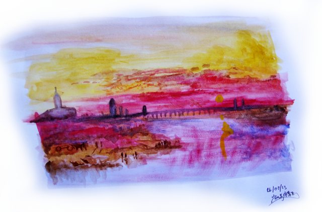 Water Colour Painting By Yukari Iwasaki, Blogger For - Painting (640x422), Png Download