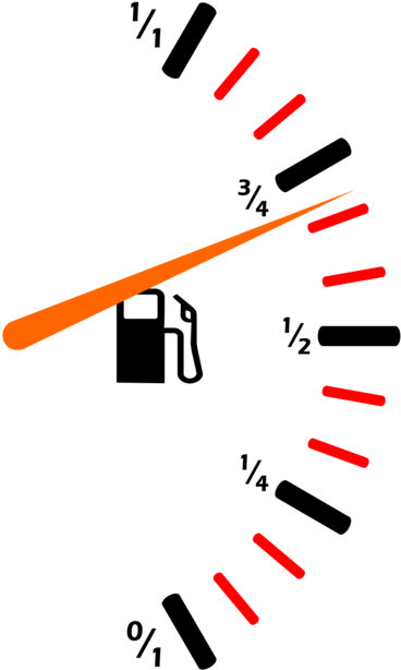 Fuel Gauge Car Gasoline Computer Icons Fuel - Fuel Gauge Clipart (971x750), Png Download