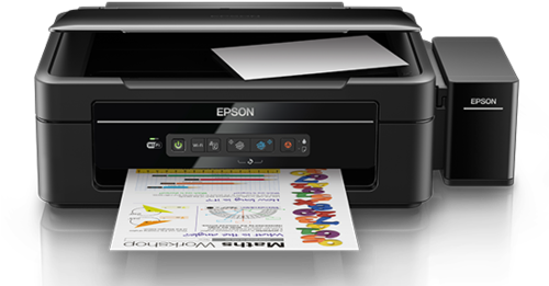 Epson Inktank Printer Model-l385 - Epson L385 Wi-fi All-in-one Ink Tank Printer (499x281), Png Download