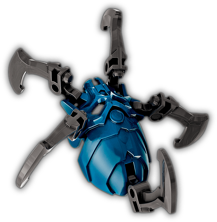 Skullspider Blue - Lego Bionicle Master Of Stone Pohatu (70785) (744x992), Png Download