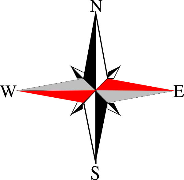 La Ban Clip Art - Arah Mata Angin Png (600x588), Png Download