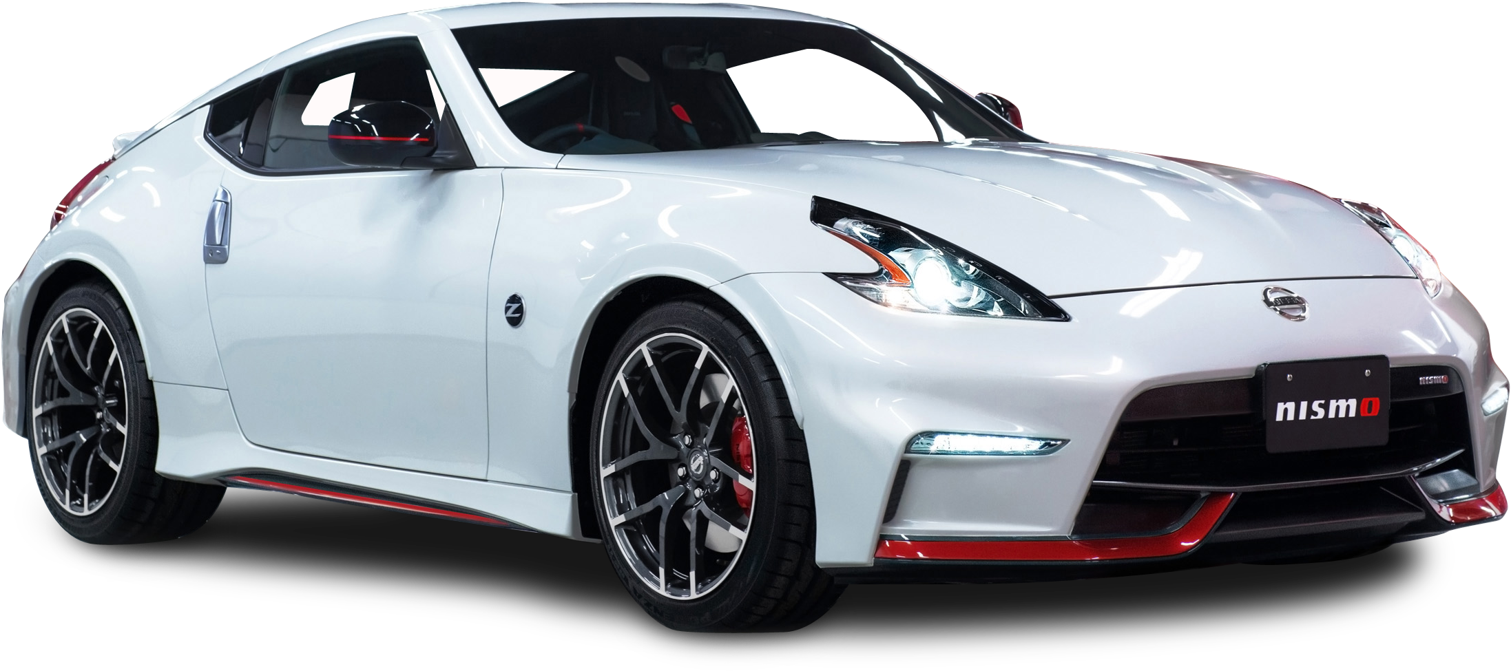 White Nissan 370z Nismo Car Png Image - Nissan 370z White And Red (2337x1101), Png Download