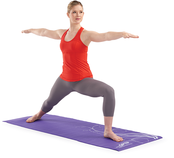 496 Yoga Mat In Use 2 - Yoga Mat Exercise (600x600), Png Download