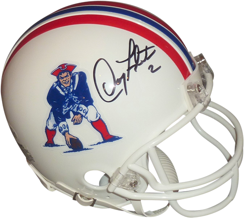 Doug Flutie Autographed New England Patriots Mini Helmet - Devin Mccourty Autographed New England Patriots Mini (500x500), Png Download