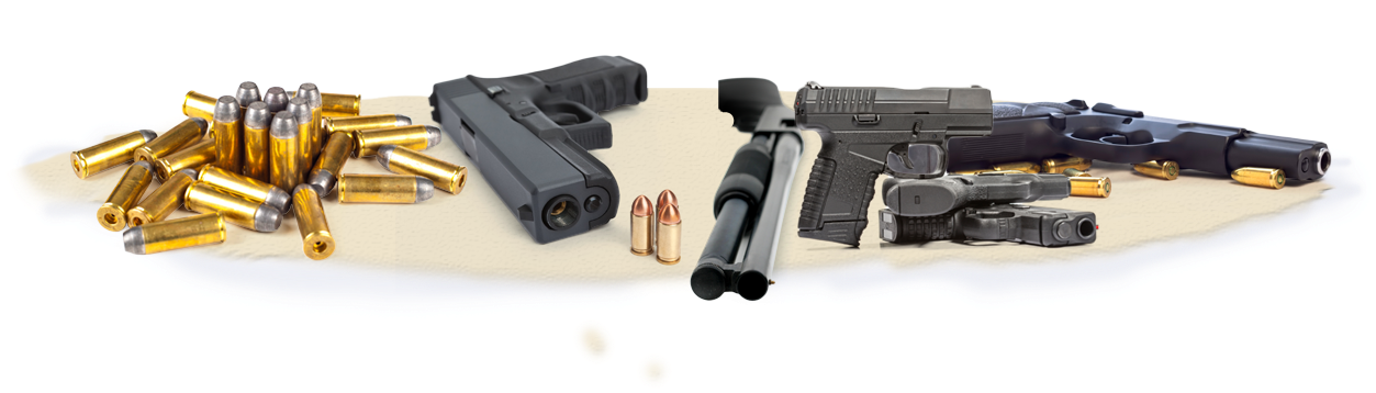 Guns And Bullets Png (1365x531), Png Download